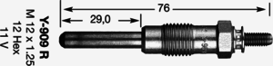 Свеча накала NGK 4602