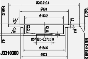 Тормозной диск NIPPARTS J3310300