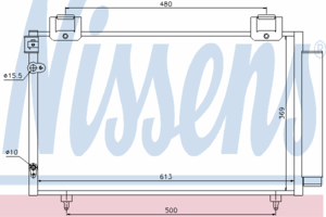 Радиатор кондиционера NISSENS 94730