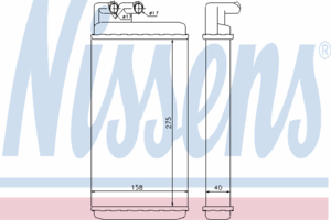 Радиатор отопителя NISSENS 70220