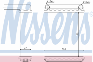Радиатор отопителя NISSENS 72038