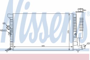 Радиатор охлаждения NISSENS 61399A