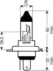 Лампа накаливания OSRAM 64205 (фара дальнего света, противотуманная фара) - Фото 1