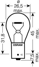 Лампа накаливания, фонарь указателя поворота OSRAM 7507ULT-02B - Фото 1