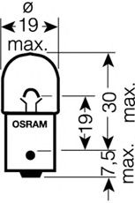 Лампа накаливания OSRAM 5008 ( фонарь сигнала торможения, внутреннее освещение, фонарь освещения багажника, подкапотная лампа,  стояночные огни / габаритные фонари)