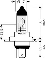 Лампа накаливания OSRAM 64193CB (фара дальнего света, противотуманная фара) - Фото 1