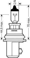 Лампа накаливания, основная фара OSRAM 9004 - Фото 1