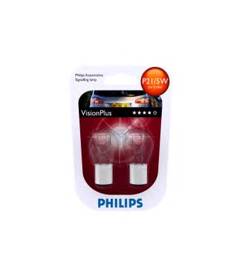 Лампа накаливания PHILIPS 12499 VPB2 (фонарь указателя поворота, задняя противотуманная фара, стояночные огни / габаритные фонари) - Фото 1