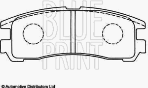 Тормозные колодки BLUE PRINT ADC44241 - Фото 2