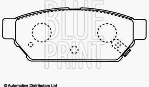 Тормозные колодки BLUE PRINT ADC44244 - Фото 1