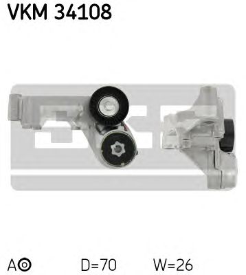 Натяжной ролик поликлинового ремня SKF VKM 34108