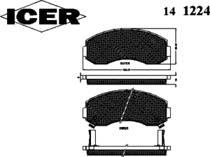 Тормозные колодки ICER 141224