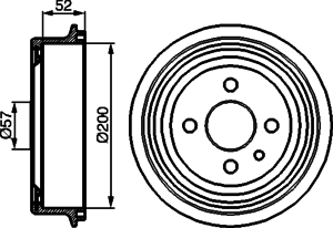 Тормозной барабан BOSCH 0 986 477 018