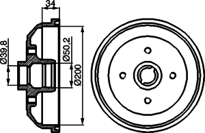 Тормозной барабан BOSCH 0 986 477 040