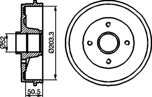 Тормозной барабан BOSCH 0 986 477 120
