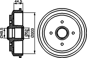Тормозной барабан BOSCH 0 986 477 149