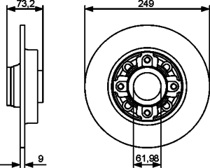 Тормозной диск BOSCH 0 986 479 388