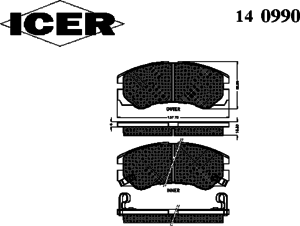 Тормозные колодки ICER 140990