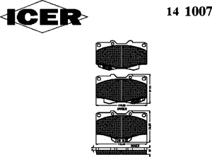 Тормозные колодки ICER 141007