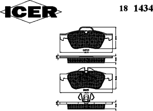 Тормозные колодки ICER 181434