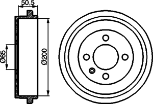 Тормозной барабан BOSCH 0 986 477 106