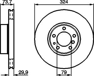 Тормозной диск BOSCH 0 986 478 024