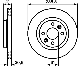 Тормозной диск BOSCH 0 986 478 124