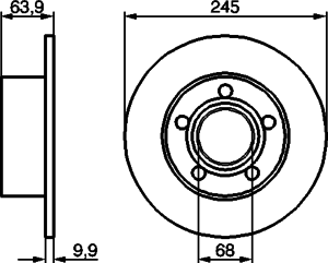 Тормозной диск BOSCH 0 986 478 132