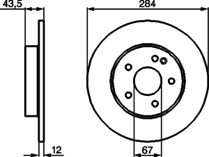 Тормозной диск BOSCH 0 986 478 262