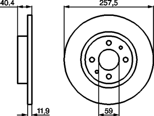 Тормозной диск BOSCH 0 986 478 343