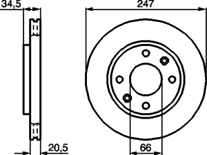 Тормозной диск BOSCH 0 986 478 370