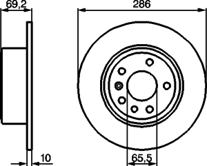 Тормозной диск BOSCH 0 986 478 436