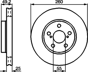 Тормозной диск BOSCH 0 986 478 451