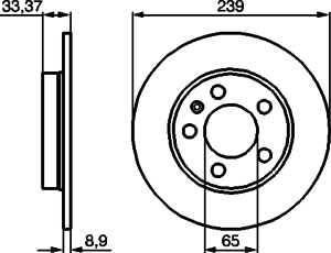 Тормозной диск BOSCH 0 986 478 481
