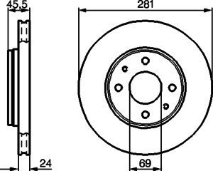 Тормозной диск BOSCH 0 986 478 493