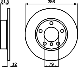 Тормозной диск BOSCH 0 986 478 511