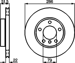Тормозной диск BOSCH 0 986 478 513