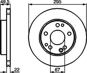 Тормозной диск BOSCH 0 986 478 525