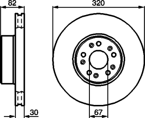 Тормозной диск BOSCH 0 986 478 527