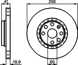 Тормозной диск BOSCH 0 986 478 535