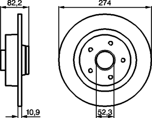 Тормозной диск BOSCH 0 986 478 744