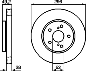 Тормозной диск BOSCH 0 986 478 968