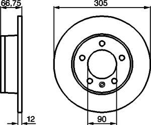 Тормозной диск BOSCH 0 986 478 970