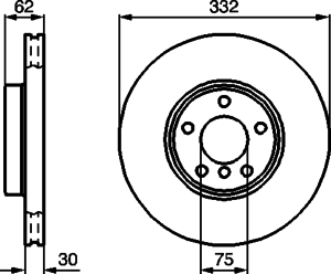 Тормозной диск BOSCH 0 986 478 974