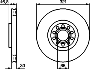 Тормозной диск BOSCH 0 986 478 985