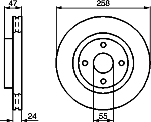 Тормозной диск BOSCH 0 986 478 989