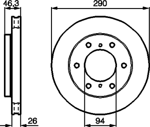 Тормозной диск BOSCH 0 986 478 990