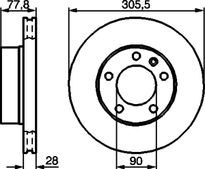 Тормозной диск BOSCH 0 986 479 001