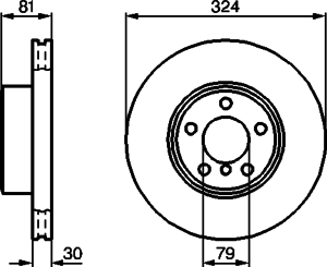 Тормозной диск BOSCH 0 986 479 002