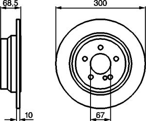 Тормозной диск BOSCH 0 986 479 041